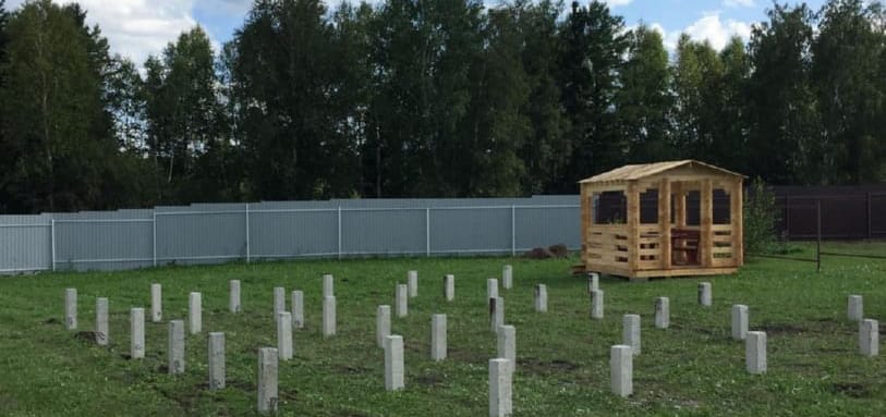 Фундамент на забивных ЖБ сваях