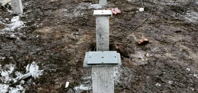 Фундамент на забивных ЖБ сваях
