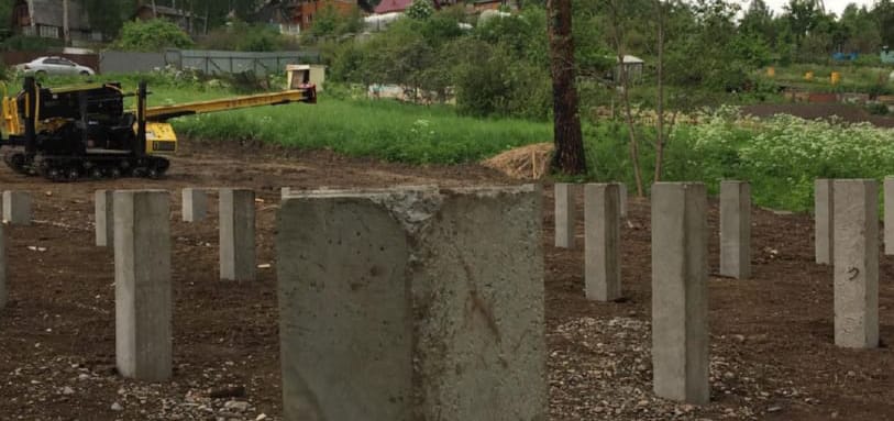 Фундамент на забивных ЖБ сваях