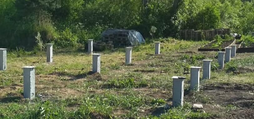 Фундамент на забивных ЖБ сваях