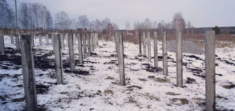 Фундамент на забивных ЖБ сваях