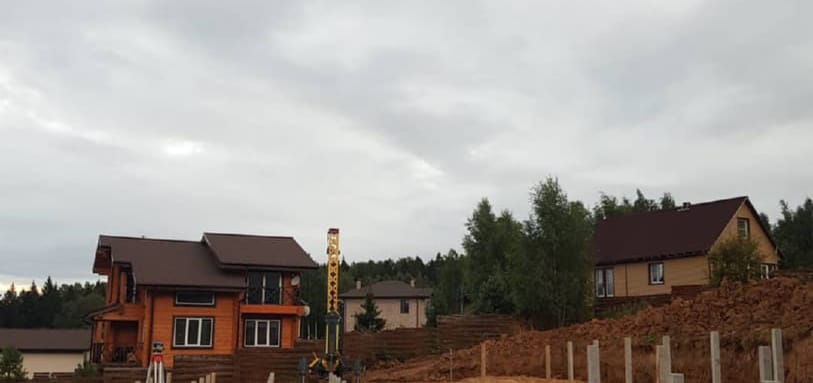 Фундамент на забивных ЖБ сваях