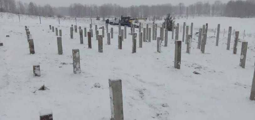 Фундамент на забивных ЖБ сваях