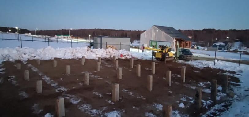 Фундамент на забивных ЖБ сваях