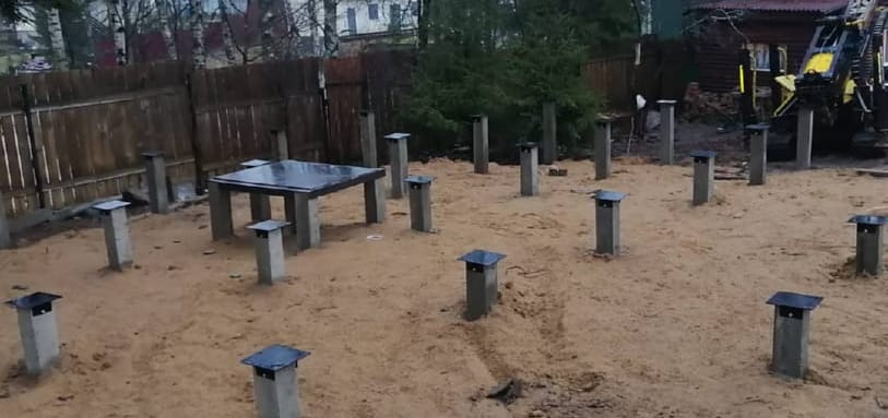 Фундамент на забивных ЖБ сваях
