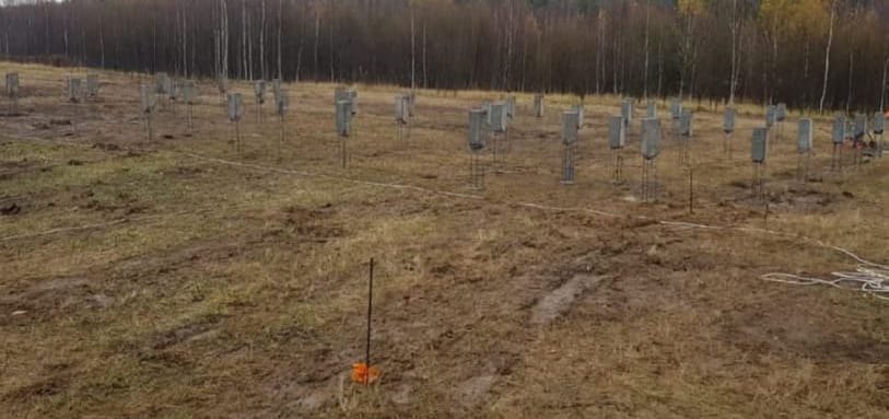 Фундамент на забивных ЖБ сваях