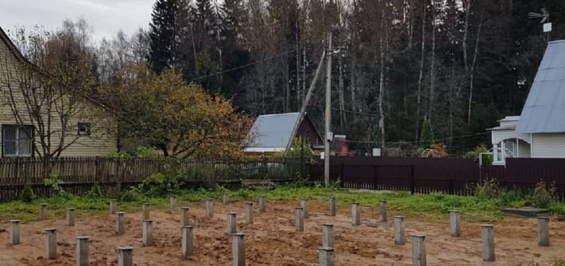 Фундамент на забивных ЖБ сваях