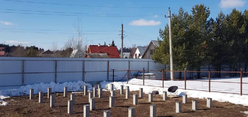 Фундамент на забивных ЖБ сваях